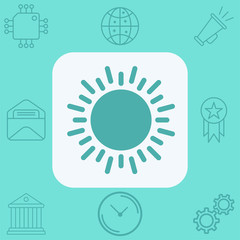Sun vector icon sign symbol