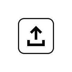 Upload icon vector. Upload sign icon. Upload button. Load symbol.