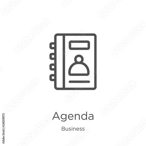 Agenda Icon Vector From Business Collection Thin Line Agenda Outline Icon Vector Illustration Outline Thin Line Agenda Icon For Website Design And Mobile App Development Wall Mural Macroone