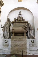 Dante Alighieri's tomb in Florence, Italy
