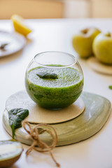 Healthy green smoothie. Superfood