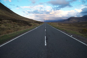 Straße durch Glen Coe