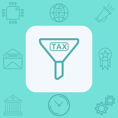 Tax vector icon sign symbol