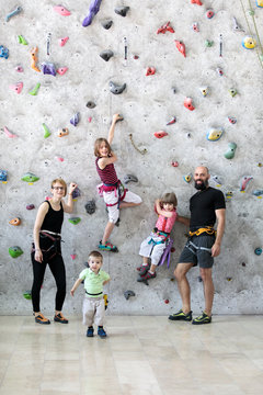 Family of Rock Climbers