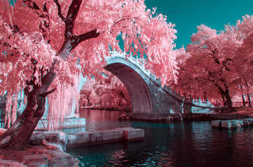 The Summer Palace of Beijing,in infrared light