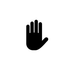 Obraz premium Stop vector icon. Hand symbol. Hand icon vector