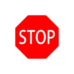 Stop icon vector. stop road sign. hand stop icon vector