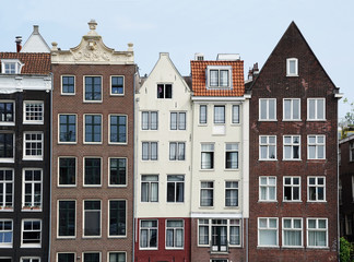 Beautiful old canal houses in Amsterdam