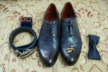 men's wedding accessories on the wedding day