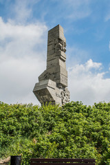 Pomnik na Westerplatte ku pamięci polskich obrońców - obrazy, fototapety, plakaty