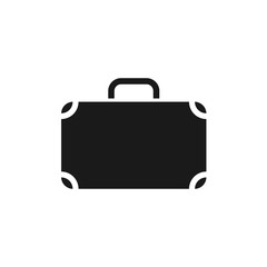 Suitcase icon in trendy flat style design. Travel bag icon. Office case. Briefcase icon.