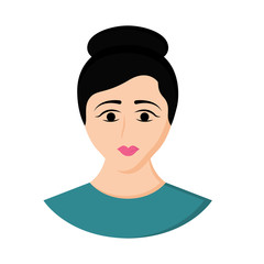 Isolated beauty avatar of a woman - Vector