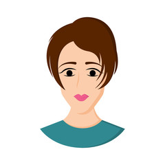 Isolated beauty avatar of a woman - Vector