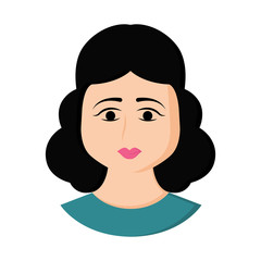Isolated beauty avatar of a woman - Vector