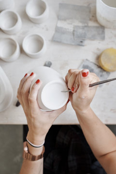 Ceramist Painting China Pot