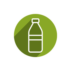 Plastic bottle icon illustration. Water bottle icon. Flat design.