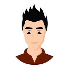 Isolated beauty avatar of a man - Vector