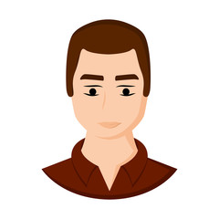 Isolated beauty avatar of a man - Vector