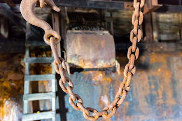 Inside the old Ruins of old coal mine Nr. 2 near Longyearbyen - Svalbard, Norway