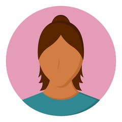 Isolated beauty avatar of a woman - Vector