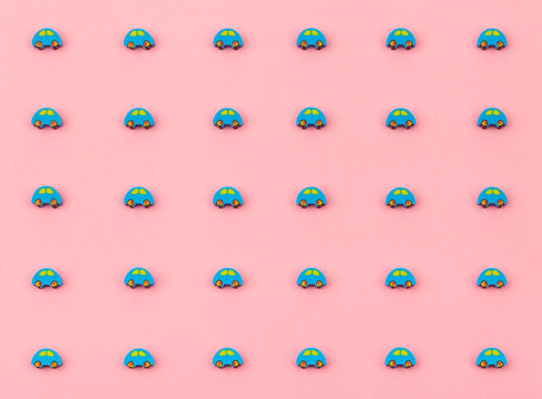 Rubber Cars on Pink