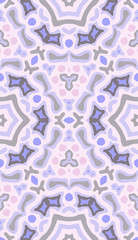 Vintage fabric, textiles. Sample design for wallpaper, tile, packaging, background. Handmade mural . Flower weave, fishnet lines. Light seamless pattern in oriental style.