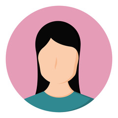Isolated beauty avatar of a woman - Vector