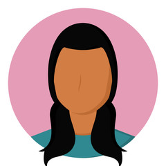 Isolated beauty avatar of a woman - Vector