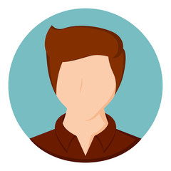 Isolated beauty avatar of a man - Vector