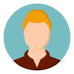 Isolated beauty avatar of a man - Vector