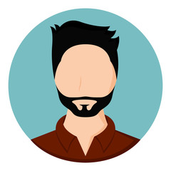 Isolated beauty avatar of a man - Vector