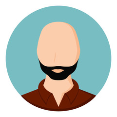 Isolated beauty avatar of a man - Vector