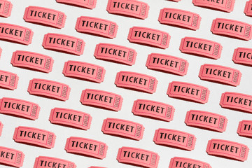 Pattern Of Individual Red Ticket Stubs