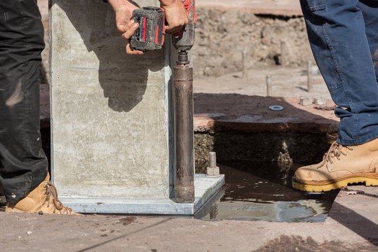 Construction rigging and steel iron workers on the job