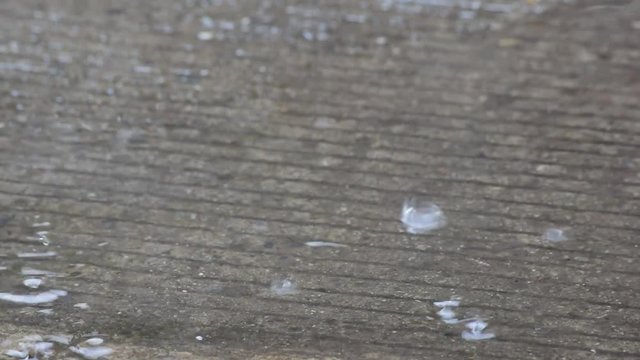 Closeup shot of heavy rain on road/Rain Road