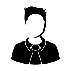 Isolated male avatar icon with tie - Vector