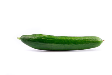 fresh cucumber on white background