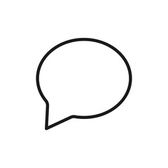 Chat bubble icon line design. Messaging and Chatting symbol.