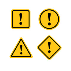 Yellow Warning Dangerous attention icon icon, danger symbol, filled flat sign, solid pictogram, isolated on white. Exclamation mark triangle symbol, logo. Attracting attentionSecurity First sign.