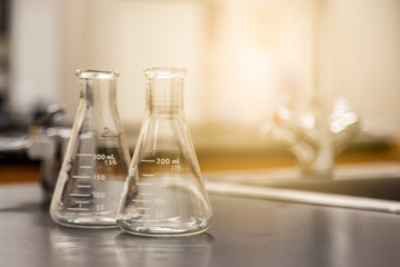 A collection of scientific equipment resting within a brightly lit laboratory 