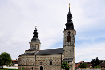 Fototapeta na wymiar Church of the Nativity of the Blessed Virgin . Sremska Kamenica.Serbia.