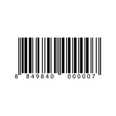 Realistic Barcode. Bar code sale data symbol. Shop sticker. Sell scaner emblem. Supermarket identification price illustration.