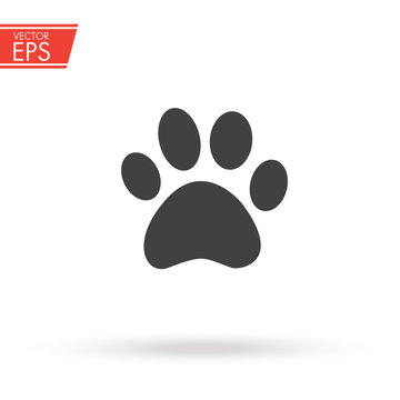 Cat and Dog Paw Print icon. Animal symbol. Puppy design. Pet design.