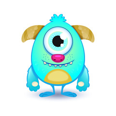 Cute Crazy Monster Character