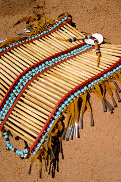 Native American Bone breast plate. Tewa tribe.