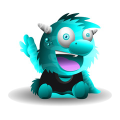 Cute Crazy Monster Character