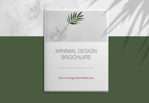 Minimalist Brochure Layout with Maroon Accents