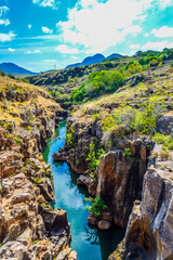 Rock formation in Bourke's Luck Potholes in Blyde canyon reserve