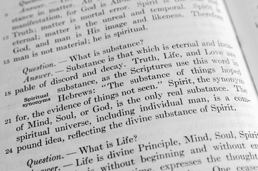 Section on "Substance" from the Christian Science "Science and Health" by Mary Baker Eddy