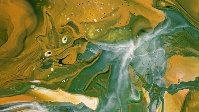 An acrylic pouring artwork which is animated to flow